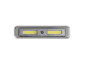 Lumière LED compacte, couleur argent.