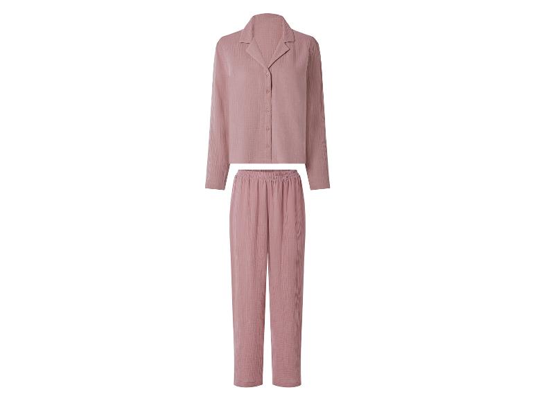 Pyjama rose en mousseline de coton pour femme