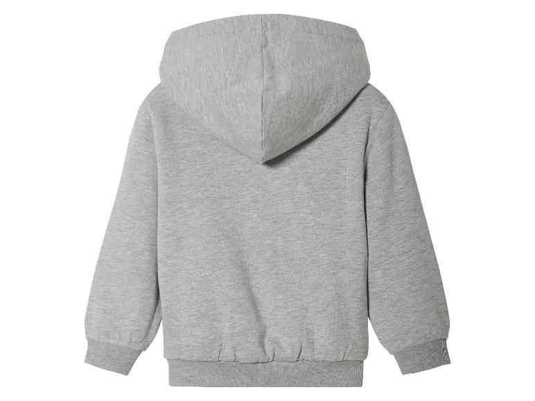 Un sweat-shirt à capuche gris pour enfants.