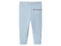 Legging bébé bleu clair avec le texte 'MICKEY' imprimé sur la taille.