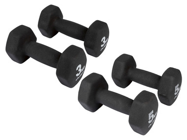 CRIVIT Lot de 2 haltères de 3 kg ou 5 kg
