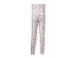 Legging blanc pour enfant avec motif floral et cœurs colorés