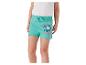 Shorts turquoise pour filles, motif Peppa Pig, thème aventure.