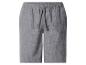 Short en lin gris avec taille élastique et cordon de serrage