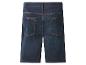 Short en jean bleu foncé avec surpiqûres oranges, vue arrière