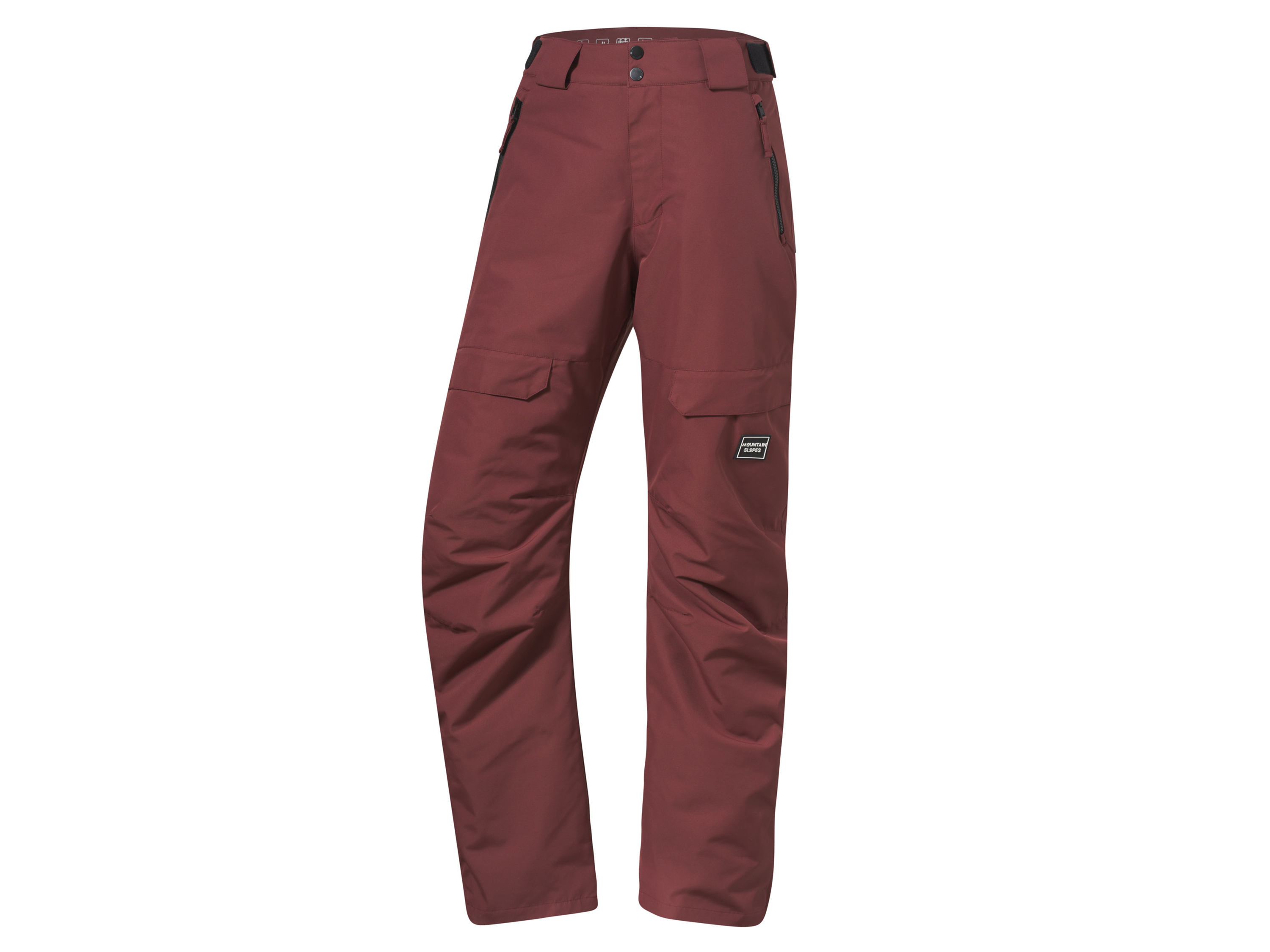 CRIVIT Pantalon de ski freeride homme  (48, bordeaux)