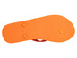 Le dessous d'une tong orange.