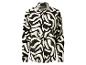 Chemise à manches longues avec motif abstrait noir et blanc