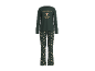Pyjama de Noël pour femme en vert foncé avec motifs de pain d'épices.