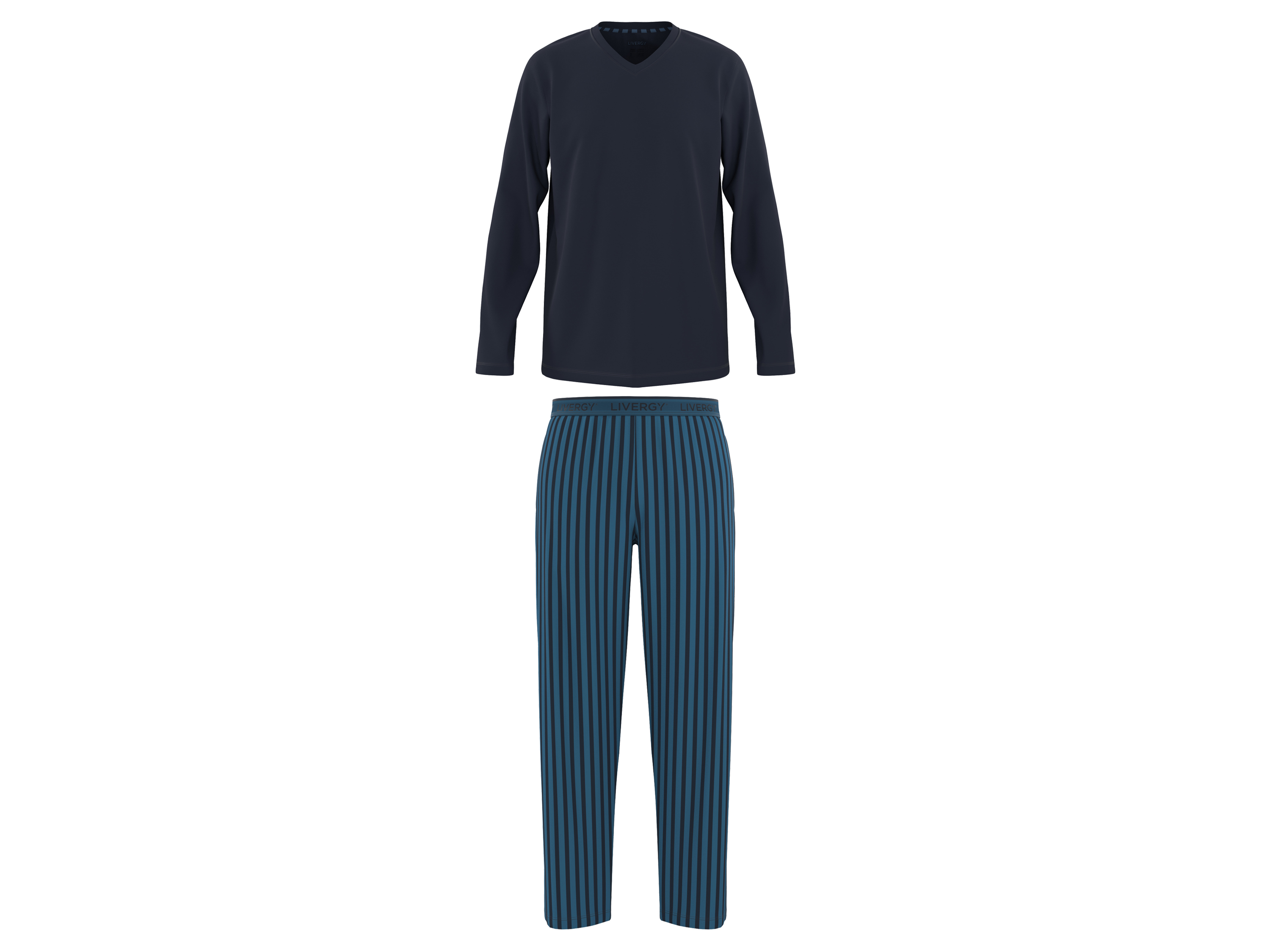 LIVERGY® Pyjama homme (bleu foncé, S)