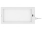 Un panneau LED rectangulaire blanc avec un cordon.