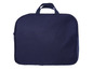 Un sac en maille bleu marine avec des poignées.