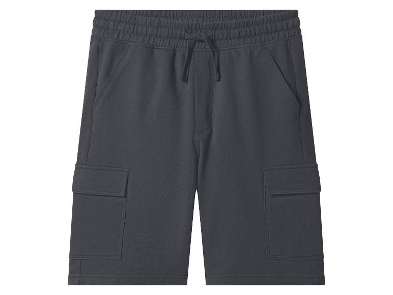 Short de sport homme gris foncé avec cordon de serrage et poches
