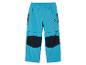 Pantalon de randonnée bleu avec des détails noirs.
