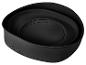Bol pliable en silicone noir avec anneaux concentriques