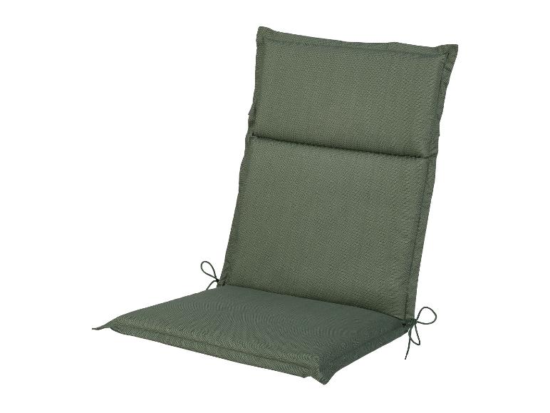Coussin vert pour chaise de jardin avec attaches