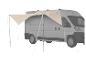 Auvent beige pour camping-car.