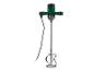 Malaxeur électrique : moteur vert, mélangeur à double hélice.