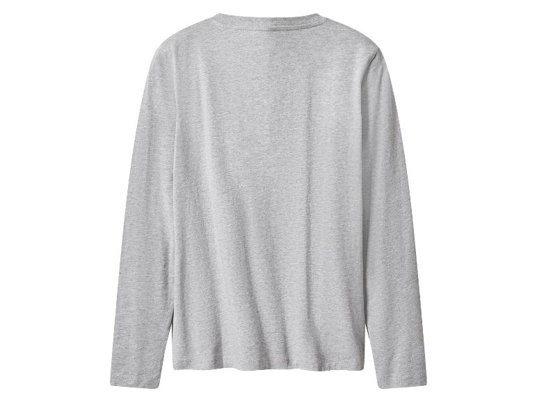 T-shirt gris à manches longues, vue de dos