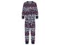 Un pyjama de Noël bleu avec un motif de Père Noël.