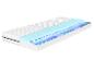 Un matelas avec mousse à mémoire de forme et une couche de ressorts ensachés.