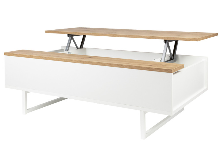 Aller en mode plein écran : LIVARNO home Table basse Madrid réglable en hauteur, 110 x 37,5 x 58 cm - Image 3