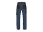 Vue arrière d'un pantalon de travail bleu marine avec des poches noires.