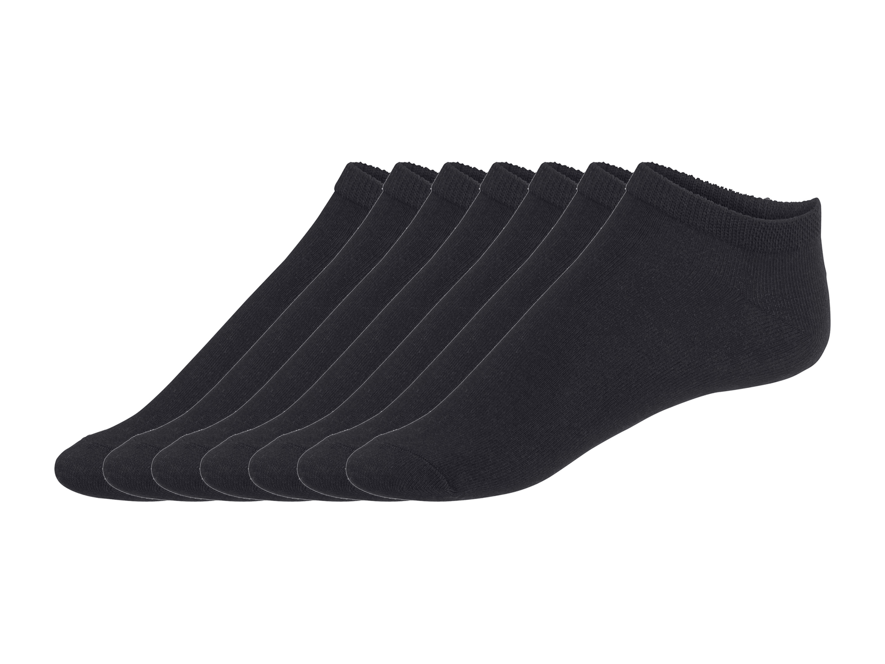 esmara® Lot de 7 paires de socquettes femme (noir, 39-42)