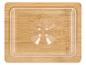 Planche rectangulaire en bambou avec couvercle en plastique transparent