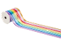 Bobine de ruban cadeau aux couleurs de l'arc-en-ciel.