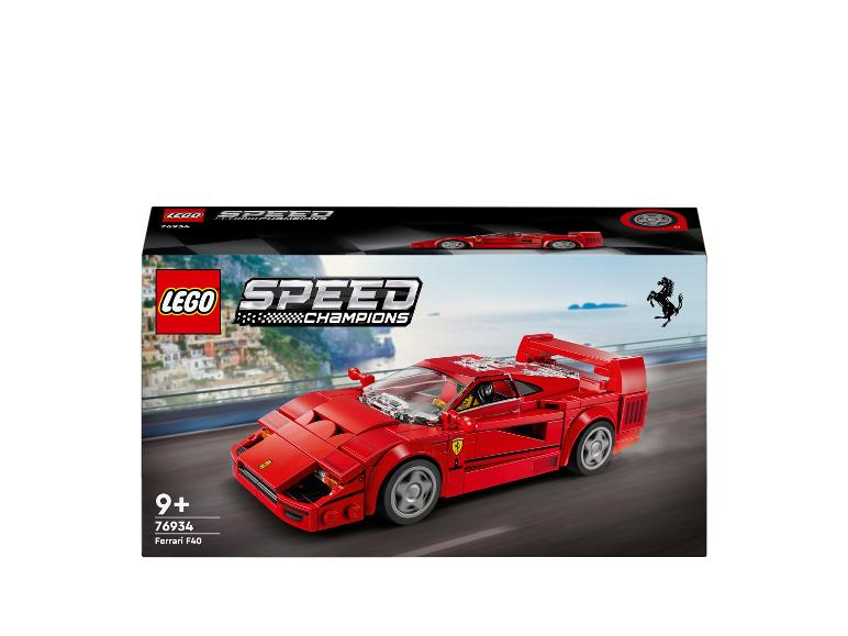 Ensemble Lego Speed Champions avec une Ferrari F40 rouge.