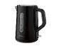 Bouilloire électrique noire avec indicateur de niveau d'eau, capacité de 1,7 L