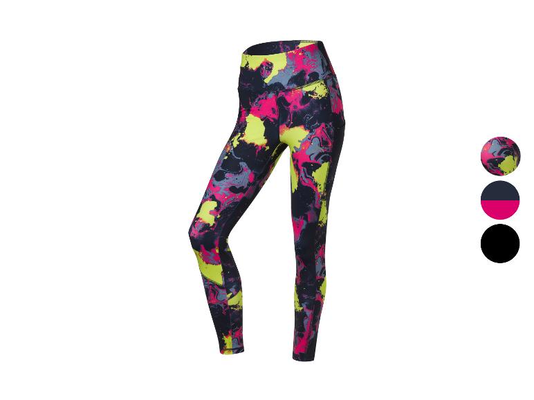 Leggings de sport avec un imprimé marbré aux couleurs vives.