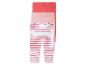 Trois leggings pour filles : rayures rouges et blanches, rose clair et corail.