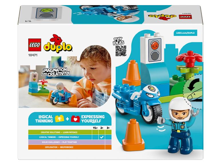 Ensemble de jouets avec moto et figurine, favorisant la pensée logique et l'expression de soi pour les 1,5 ans et plus.