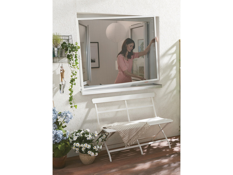 Aller en mode plein écran : LIVARNO home Moustiquaire de fenêtre en aluminium, 100 x 120 cm - Image 9