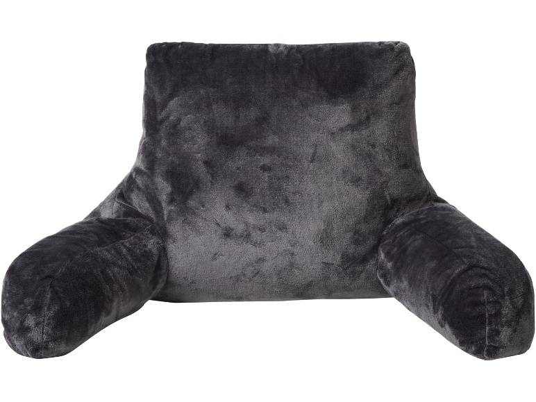 Coussin de lecture gris avec accoudoirs