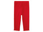 Leggings rouges à volants pour filles.