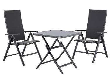 LIVARNO® Table de jardin + Lot de 2 fauteuils Houston