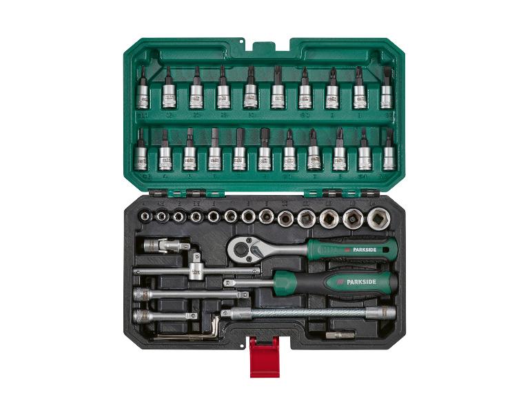 Ensemble d'outils Parkside dans une mallette pratique.