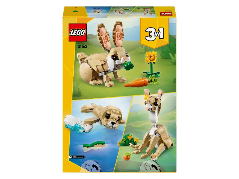Boîte LEGO Creator 3-en-1 31162 avec un lapin, un phoque et un cacatoès.