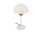Lampe de table blanche avec abat-jour en forme de dôme et base ronde