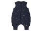 Gigoteuse bébé bleu marine avec étoiles blanches et fermeture éclair