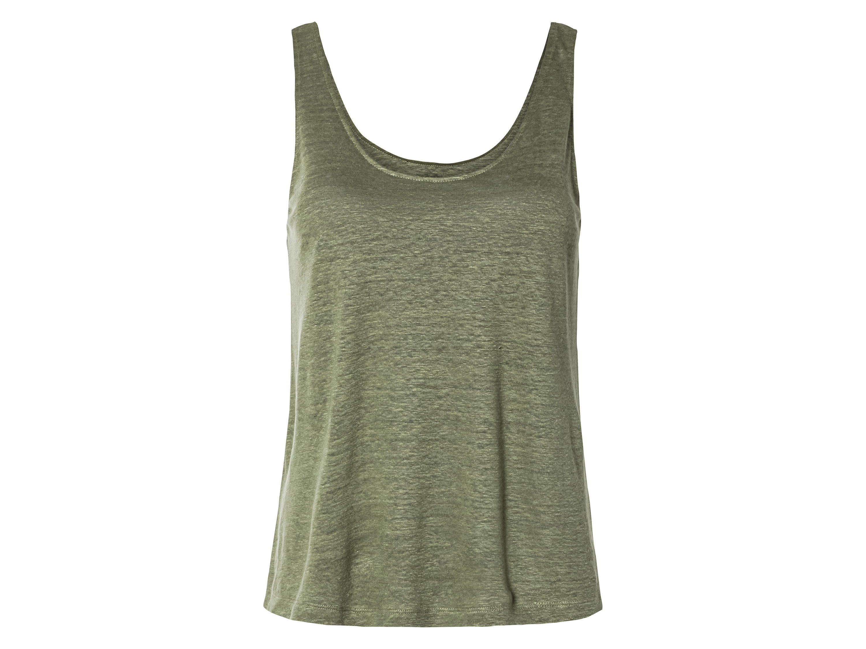 esmara® Débardeur en lin femme (olive, L (44-46))