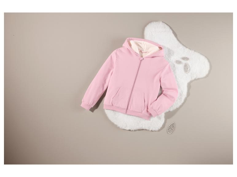Sweat-shirt rose à capuche et fermeture éclair