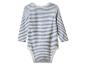 Body bébé rayé bleu clair et blanc à manches longues