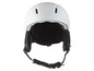Un casque de ski blanc avec une doublure noire.