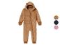 Combinaison bébé marron avec capuche en forme d'ours.