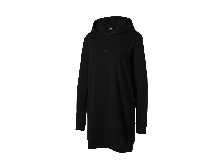 Robe sweat-shirt noire Crivit à capuche.