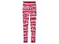 Leggings rouges de Noël avec un motif de bonhomme en pain d'épices.